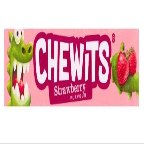 3 x Chewits Strawberry Single 30G Delicious Tasty And Twisty Treat Gift Hamper For Birthday,Christmas Sold By Kidzbuzz