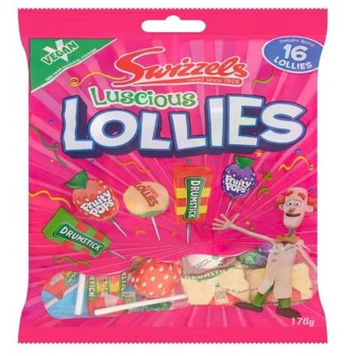 3 x Swizzels Luscious Lollies 176G Delicious Tasty And Twisty Treat Gift Hamper For Birthday,Christmas Sold By Kidzbuzz