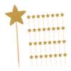 ABOOFAN 70pcs Star Cake Decorating Ornament Paper Cups Cupcakes Toppers Dessert Picks Toppers para Comida Disposable Cupcake Topper Cake Picks Cake Topper for Party Child Accessories Wood view 1