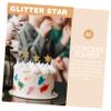 ABOOFAN 70pcs Star Cake Decorating Ornament Paper Cups Cupcakes Toppers Dessert Picks Toppers para Comida Disposable Cupcake Topper Cake Picks Cake Topper for Party Child Accessories Wood view 2