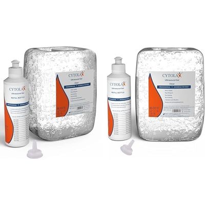 2 x Pasha81 Ltd | 5L Ultrasound Gel with 250ml Refill Bottle | 5 Litre Clear Transmission Gel | Non Staining UKCA CE Certified | 2 x 5 Litre