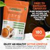 FoodPURA 180 x Turmeric with Black Pepper Capsules High Strength 1700mg HACCP Certified, Manufactured in The UK by FoodPURA 1 Pack of 180 Capsules view 2