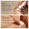 Braun Silk-pil 9 Flex SkinSpa, Epilator with 360 Flexible Head for Easy Hair Removal, Wet & Dry, Lasting Smooth Skin, All-in-One Kit, with Body Mini Shaver, SES9-481 3D, White/Gold view 3