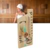 HWGING Gauge Sand Timer Sauna Thermometer Hourglass 15 Minute Sand Timer Golden Wood 0 to 140 Celsius Degree Temperature Gauge Wall Mount Sauna Accessory view 2