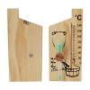HWGING Gauge Sand Timer Sauna Thermometer Hourglass 15 Minute Sand Timer Golden Wood 0 to 140 Celsius Degree Temperature Gauge Wall Mount Sauna Accessory view 4