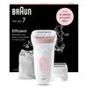 Braun Silk-pil 7 Women's Epilator/Hair Remover for Long-Lasting Hair Removal, 7-030, White/Flamingo Pink view 1