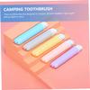 BCOATH Folding Toothbrush 5pcs Portable Soft Bristle Travel Toothbrushes Ergonomic Compact Design for Camping Hiking Outdoor Oral Care Random Color view 3
