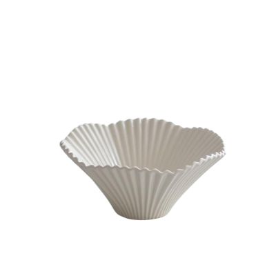 WAOCEO Fruit Bowls Home Fruit Tray Living Room Coffee Table Ceramic Candy Snack Tray Dried Fruit Tray White Fruit Tray Fruit Basket (Color : A)