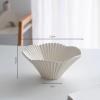 WAOCEO Fruit Bowls Home Fruit Tray Living Room Coffee Table Ceramic Candy Snack Tray Dried Fruit Tray White Fruit Tray Fruit Basket (Color : A) view 2