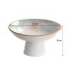 WAOCEO Fruit Bowls Chinese Hand-Painted White Porcelain Tall Plate Household Ceramic Fruit Plate Fruit Plate Snacks Snack Plate Living Room Coffee Table Fruit Plate Fruit Basket (Color : 10) view 2
