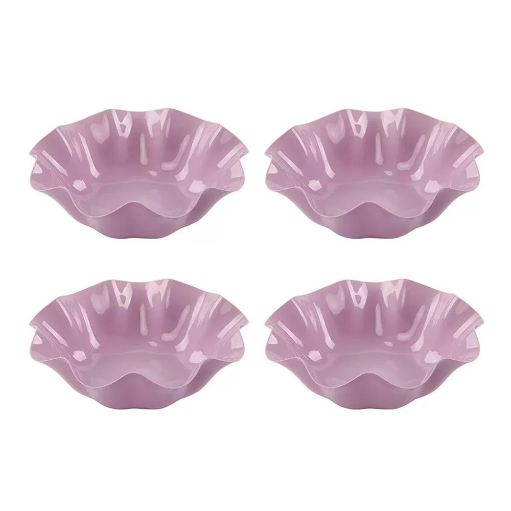 WAOCEO Fruit Bowls 4 PCS Fruit Tray Home Living Room Fruit Tray Modern Simple Coffee Table Snack Tray Creative Fruit Tray Plastic Dried Fruit Tray Fruit Basket (Color : Purple)