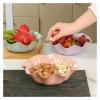 WAOCEO Fruit Bowls 4 PCS Fruit Tray Home Living Room Fruit Tray Modern Simple Coffee Table Snack Tray Creative Fruit Tray Plastic Dried Fruit Tray Fruit Basket (Color : Purple) view 4