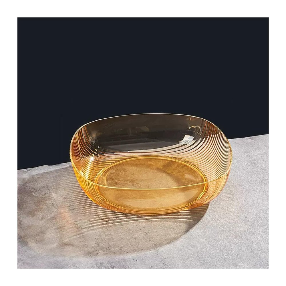 WAOCEO Fruit Bowls Fruit Tray Home Living Room Coffee Table Candy Tray Plastic Snack Tray Fruit Tray Hotel Restaurant Special Fruit Tray Fruit Basket (Color : Yellow)