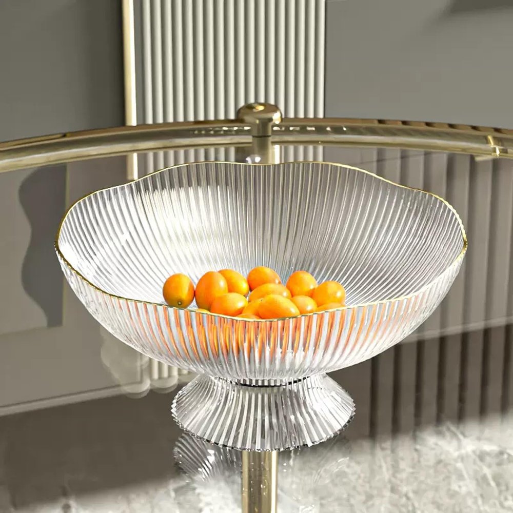 Fruit Bowls Fruit Tray Home Living Room Coffee Table Fruit Basket Candy Tray Snack Placement Tray Snack Tray with Base Fruit Basket (Color : White)