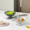 Fruit Bowls Fruit Tray Home Living Room Coffee Table Fruit Basket Candy Tray Snack Placement Tray Snack Tray with Base Fruit Basket (Color : White) view 3