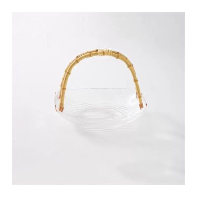 Fruit Bowls Glass Fruit Tray Living Room Home Senior Fruit Basket Afternoon Tea Snacks Coffee Table Tray with Carry Handle Fruit Tray Fruit Basket (Color : A)