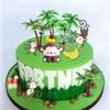 11 PCS Monkey Cake Decoration Monkey Cake Topper Monkey Birthday Deco Banana Cake Coconut Tree Cake Safari Cake Decorations view 3