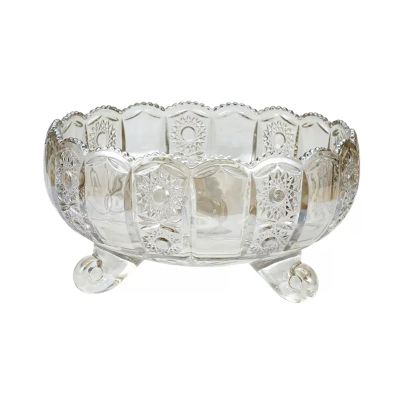 WAOCEO Fruit Bowls Modern Living Room Household Coffee Table Fruit Plate Crystal Clear Glass Plate Gold Teal Fruit Plate Fruit Basket (Color : B)