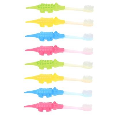 PartyKindom 8pcs Boys and Girls Toothbrush Cartoon Boy Girl Extra Soft Interspace Toothbrush Pack for Girl's Oral Care at Home Random Color