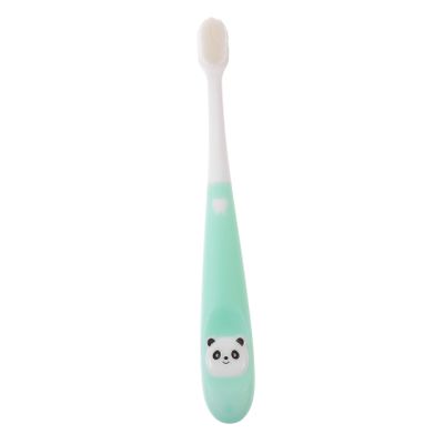 Gatuida Children's Soft Bristle Toothbrush for Ages 2-12, Panda Design Manual Oral Cleaning Brush Comfortable Soft Bristles, Green Tooth Cleaner Suitable for Kids Mouth Care