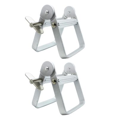 2Pcs Toothpaste Squeezer, Aluminum Alloy Toothpaste Tube Squeezer Paint Tube Wringer for Toothpaste, Face Creams, Hand Creams, Shampoos, Shower Gels
