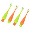 Housoutil Cartoon Children Toothbrush 4pcs Set Soft Bristle Manual Toothbrushes Carrot and Radish Design for Daily Use Travel Toddler Oral Care view 1