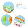 Housoutil Cartoon Children Toothbrush 4pcs Set Soft Bristle Manual Toothbrushes Carrot and Radish Design for Daily Use Travel Toddler Oral Care view 2