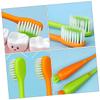 Housoutil Cartoon Children Toothbrush 4pcs Set Soft Bristle Manual Toothbrushes Carrot and Radish Design for Daily Use Travel Toddler Oral Care view 3