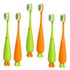 Housoutil 6pcs Boys and Girls Carrot Toothbrush Soft Bristle Boy Girl Toothbrushes for Toddlers Brushing Teeth at Home view 1