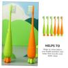 Housoutil 6pcs Boys and Girls Carrot Toothbrush Soft Bristle Boy Girl Toothbrushes for Toddlers Brushing Teeth at Home view 2
