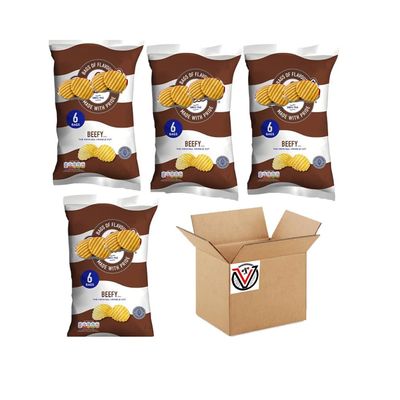 04 x Beefy Flavour Crisps 6 x 25g - 24 Mini Bags | VIMIX