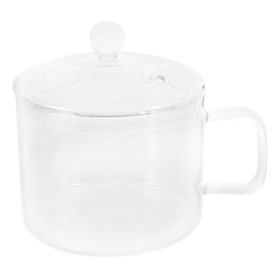 MAGICLULU Glass Soup Pot with Lid 1.35l Heat-Resistant Glass Stew Pot for Home Kitchen Cooking