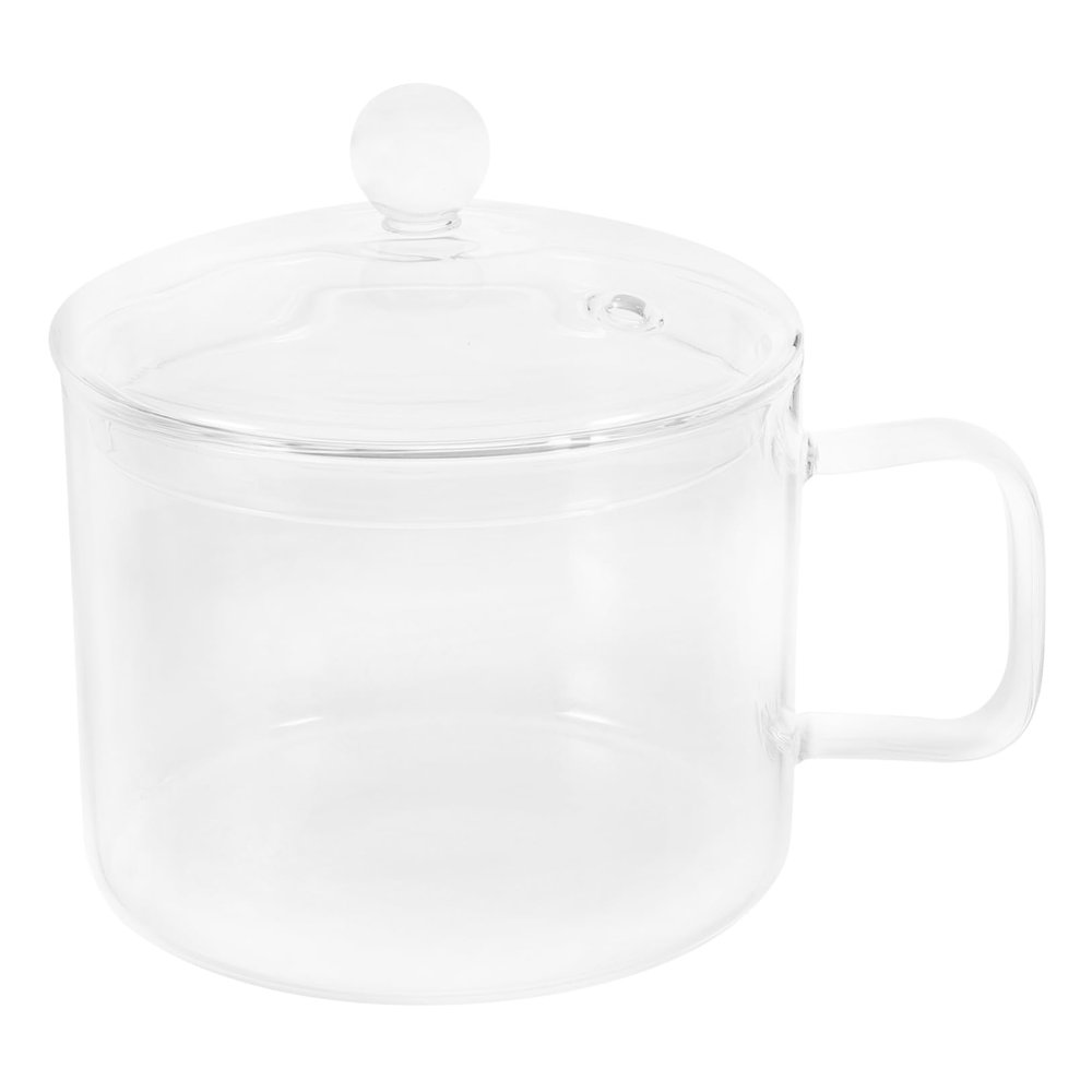 MAGICLULU Glass Soup Pot with Lid 1.35l Heat-Resistant Glass Stew Pot for Home Kitchen Cooking