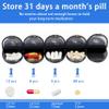 XL Monthly Pill Organizer 2 Times A Day, AM/PM One Month Pill Box 28 Day,Daily Pill Case Large 4 Week Big Compartments for Pills Vitamin Fish Oil Supplements (Black) view 3