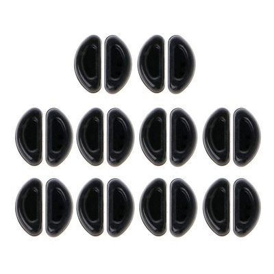 10 Pairs Self Adhesive Anti-Slip Thin Nosepads Soft Silicone Nose Pads for Eyeglasses Sunglasses Reading Glasses Eyeglass Nose Pads Adhesive Clear