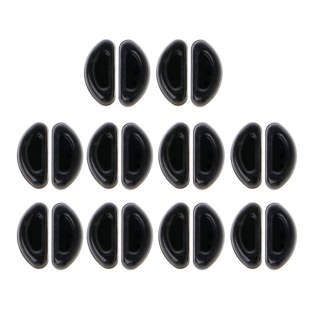 10 Pairs Self Adhesive Anti-Slip Thin Nosepads Soft Silicone Nose Pads for Eyeglasses Sunglasses Reading Glasses Eyeglass Nose Pads Adhesive Clear