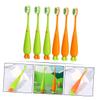Angoily 6pcs Soft Manual Toothbrush for Boy Girl Carrot Toothbrush Boys and Girls Tooth Brush view 4