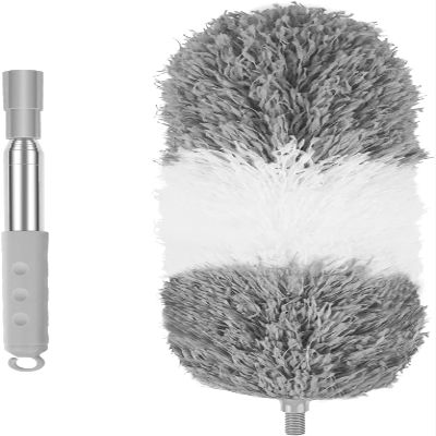 1Pcs/100 Telescoping Cobweb Duster for Cleaning,Microfiber Feather Duster with Extendable Pole,Feather Duster for Cleaning Roof,High Ceiling,Fan,Furniture,Blinds,Cobweb,Keyboard,Cars#Gray/178 ( Color