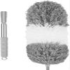 1Pcs/100 Telescoping Cobweb Duster for Cleaning,Microfiber Feather Duster with Extendable Pole,Feather Duster for Cleaning Roof,High Ceiling,Fan,Furniture,Blinds,Cobweb,Keyboard,Cars#Gray/178 ( Color view 1