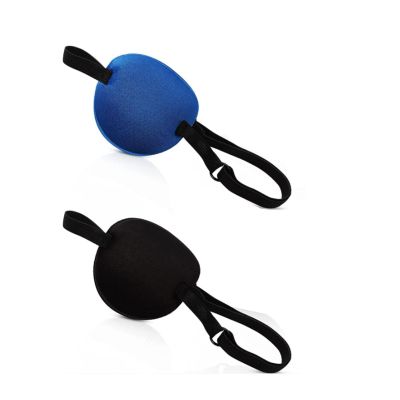 2 Eye Patch Set, Medical Eye Patch Comfortable Pirate Eye Patch with Adjustable Buckle to Treat Lazy Eye Amblyopia Strabismus for Adults