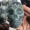 home decoration 1pc Natural Hand Carved Labradorite Quartz Skulls 300-400g for Reiki view 1