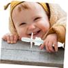 Housoutil 4pcs Silicone Baby Toothbrush Set with Suction Base, Soft Bristle Oral Cleaner for 12 Months up Toddlers, Multi-Color Infant Care Teeth Brush view 4