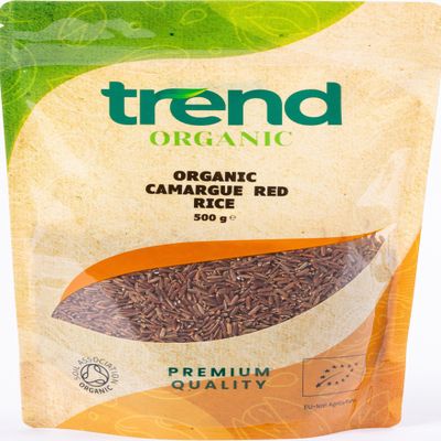 Trend Organic Camargue Red Rice, 500g - Ideal for Whole Family with Its Unique Color and Flavour, High Protein and Fibre, Certified Organic, Vegan, Non GMO, No Preservatives, No Additives, Raw