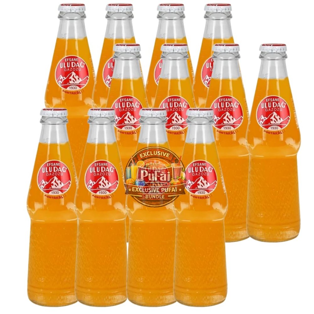 ULUDAG Orange Fizzy Drink Gazoz 200 ml x 12 pieces