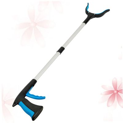 Mobestech Heavy Duty Folding Trash Picker Widened Clamp Reaching Assist Tool for Wheelchair Elderly Disabled Multi-Purpose Litter Collector