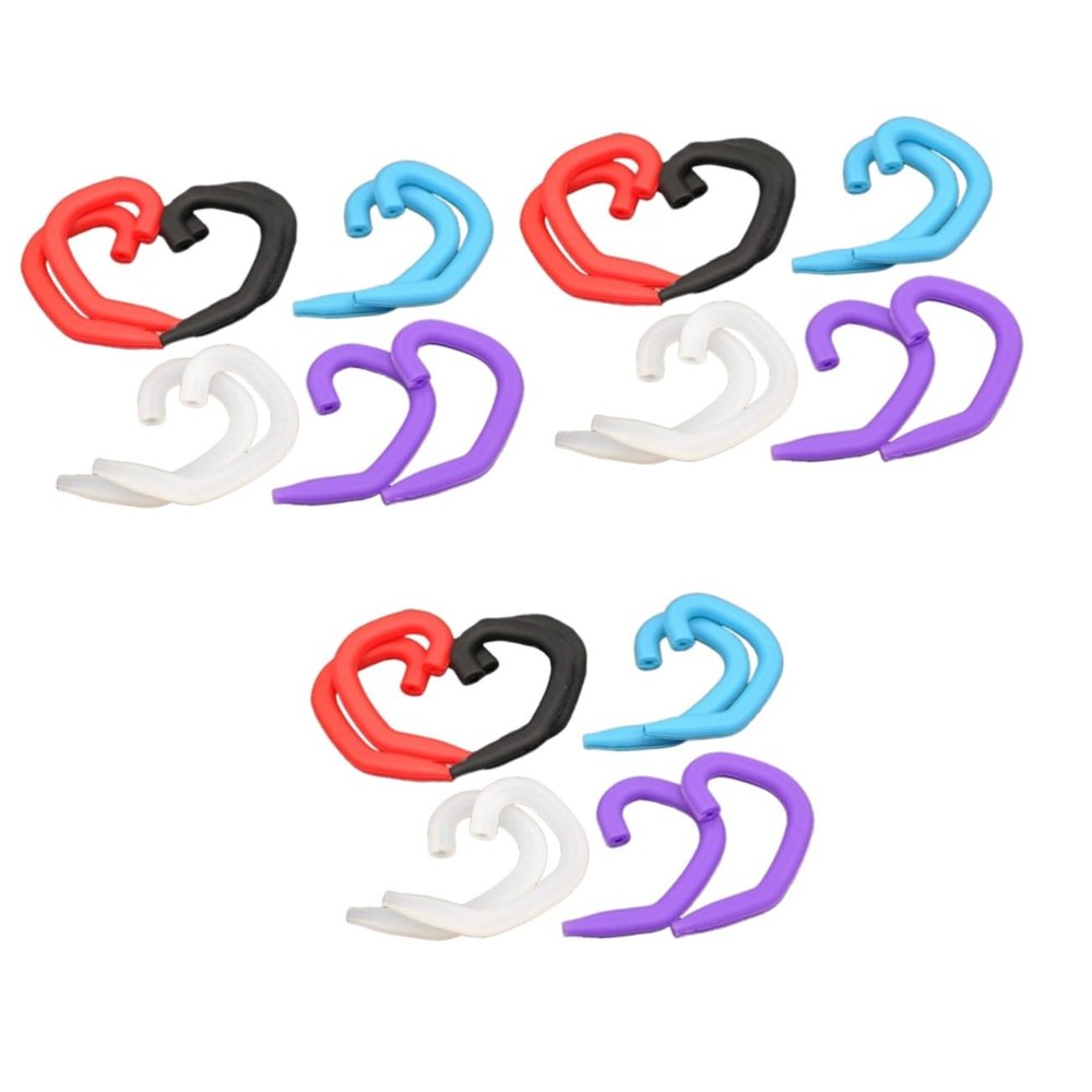 Mobestech 30pairs Silicone Ear Hook Protective Hanging Accessory for Holder Strap Ear Savers Breakaway Lanyard
