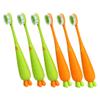 DOITOOL 6pcs Boys and Girls Carrot Toothbrush Manual Soft Bristles for Boy Girl Carrot Shaped Toothbrush for Toddlers and and for Home Use view 1
