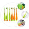 DOITOOL 6pcs Boys and Girls Carrot Toothbrush Manual Soft Bristles for Boy Girl Carrot Shaped Toothbrush for Toddlers and and for Home Use view 2