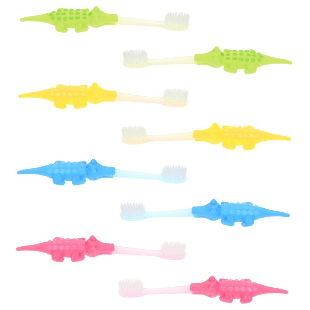GLEAVI 8pcs Cartoon Boy Girl Toothbrush Boys and Girls Teeth Cleaner Soft Bristles Oral Care Supplies for Daily Use