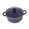 MAGICLULU Black Aluminum Noodle Pot Multi-Function Two Handle Soup Cookware for Home Kitchen for Stewing Porridge and Easy Cleaning view 1